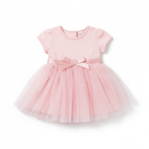 Vestido de Tutú y Tul Rosa con Lentejuelas para Bebé